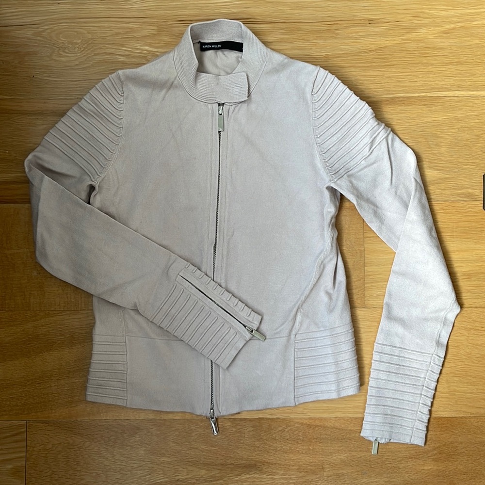 Karen Millen moto-inspired cardigan, sz 2